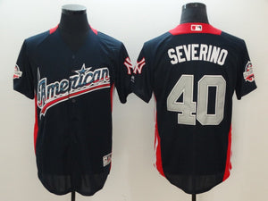 American League 40 Luis Severino Navy 2018 MLB All Star Game Home Run Derby Jersey